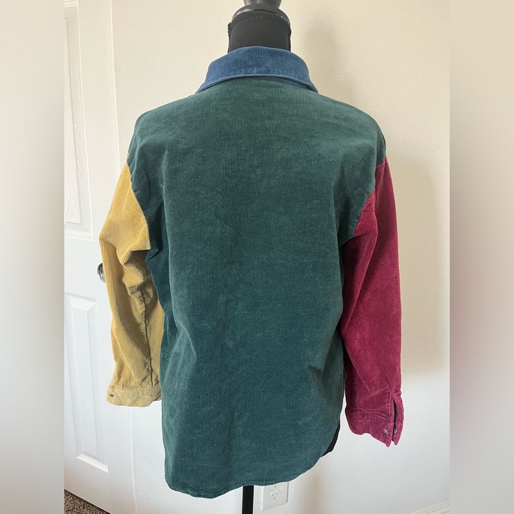 Nasty Gal Blue, yellow, and Green, red Corduroy Shirt - Picture 8 of 12